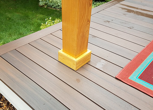 wood deck closeup photo