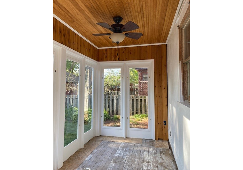 Sun Room with wood ceiling