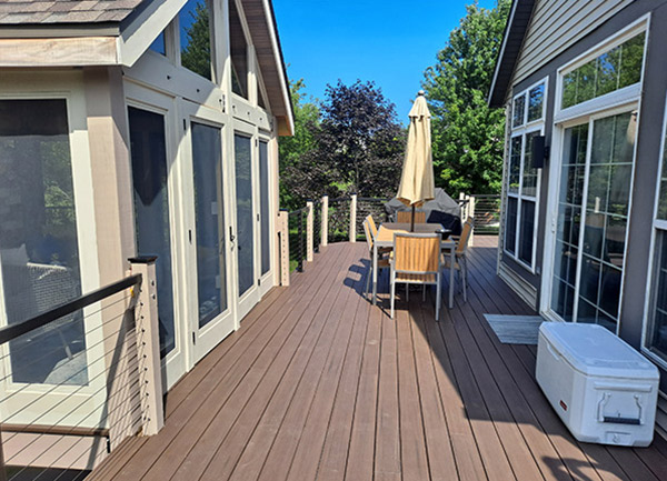 Deck with table photo