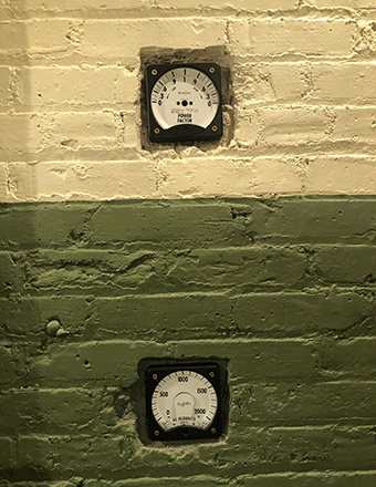 brick wall & dials photo